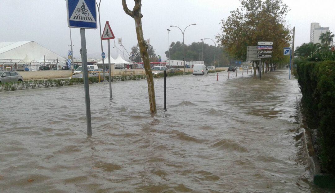 Inundaciones en Calp en octubre 2015.