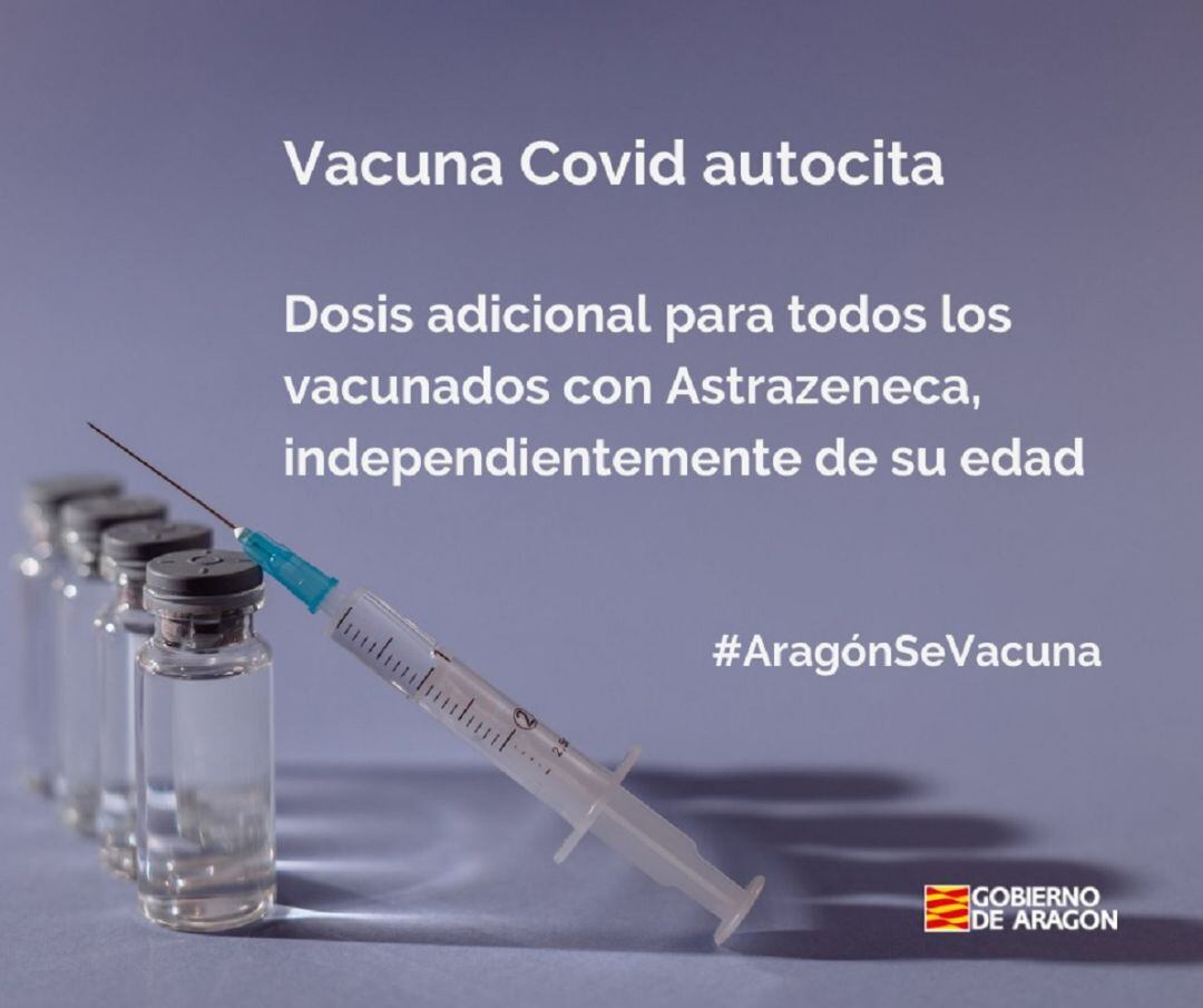 Dosis adicional Vacuna covid Astrazeneca en Aragón 