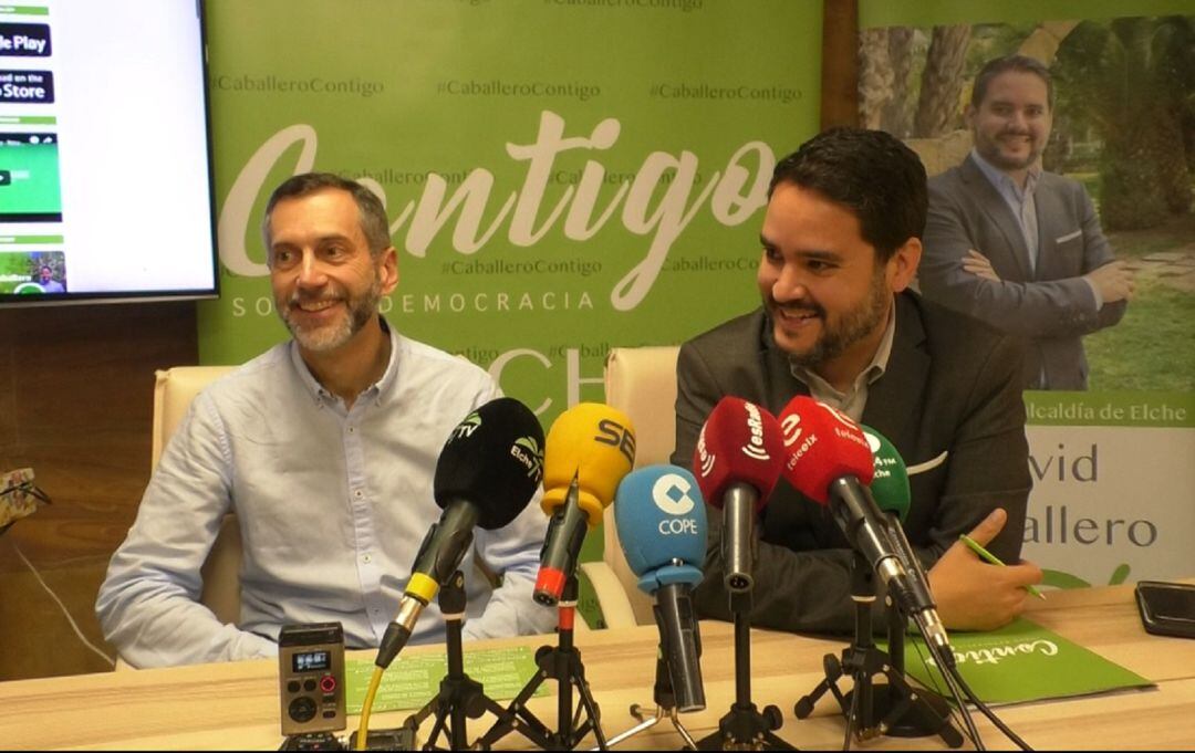 David Caballero con César Fernández.