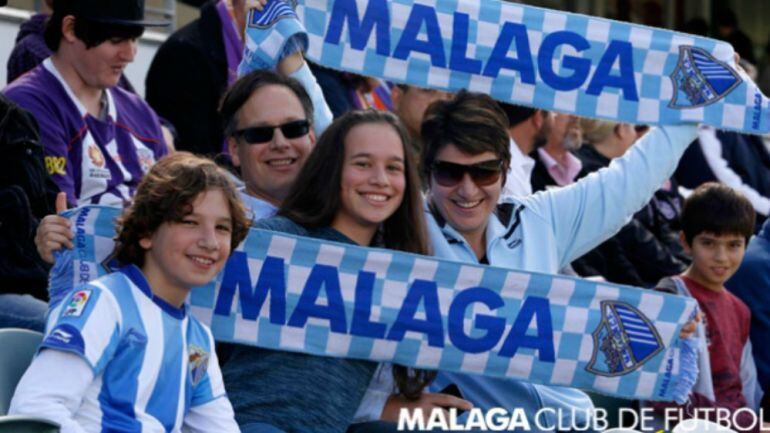 Los aficionados del Málaga