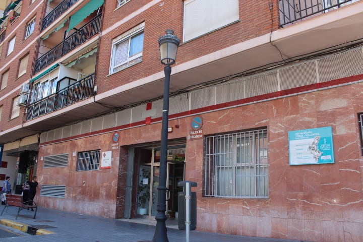 Situación actual del centro de salud de la calle Chile de València.