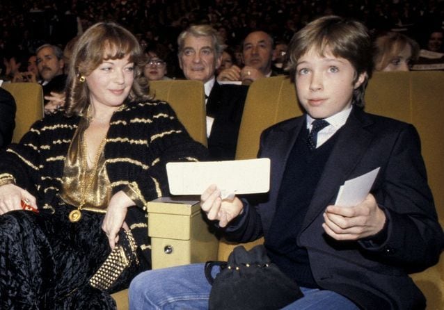 Romy Schneider junto a su hijo David