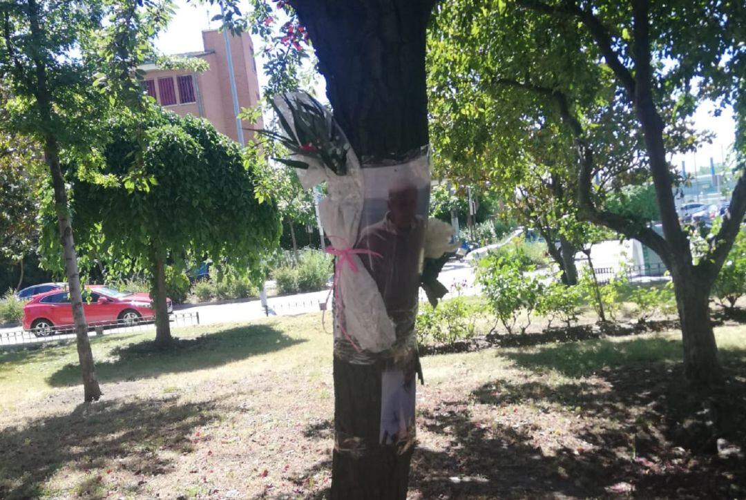 Los árboles de parques de Leganés y Alcorcón sirven de recuerdo y homenaje improvisado para los mayores fallecidos en residencias.
