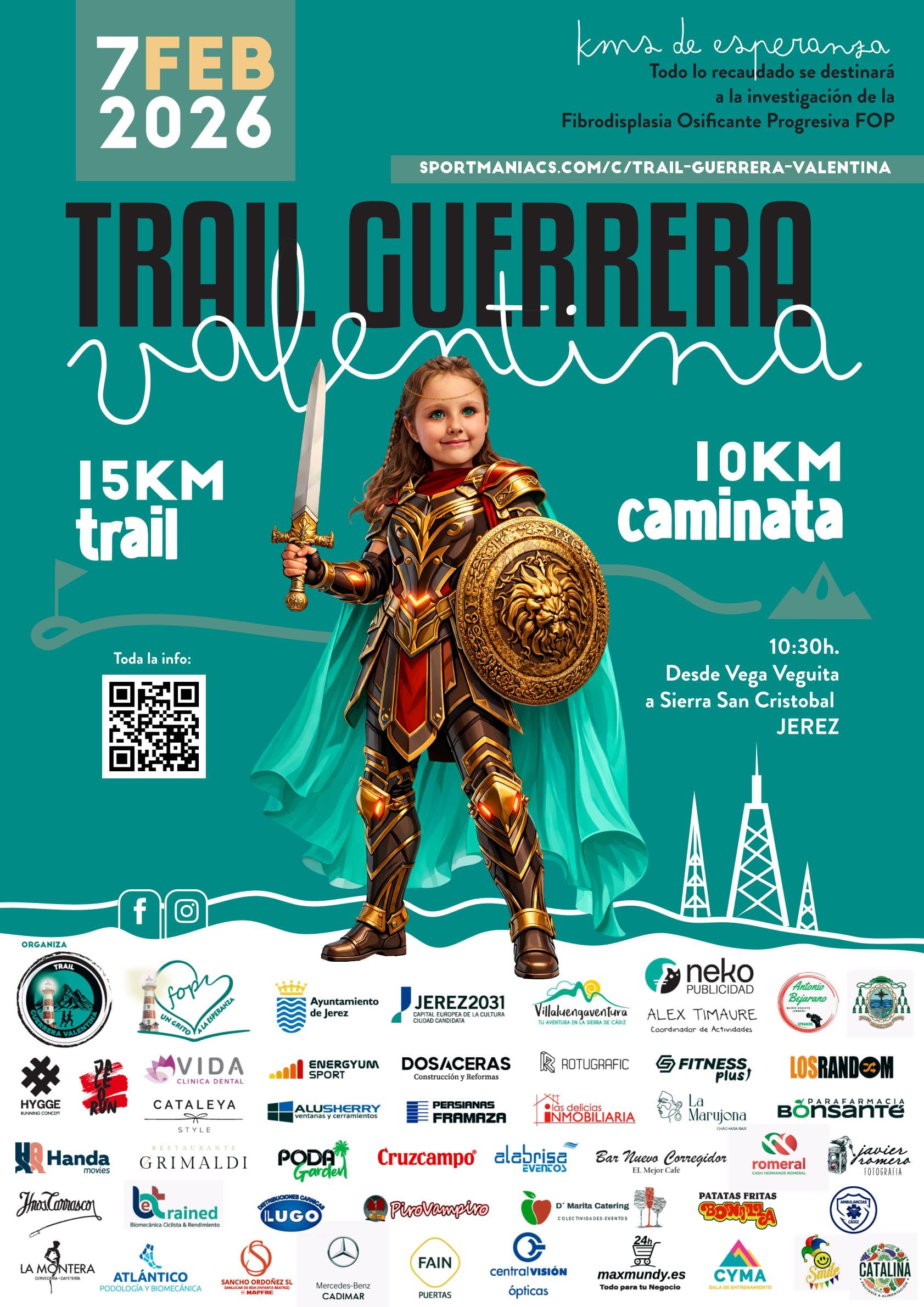 Cartel de la Trail Guerrera Valentina