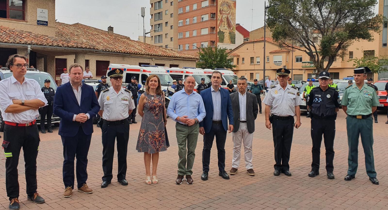 Visita cursada esta mañana al Dispositivo Especial de Seguridad de la Feria, instalado en el Colegio Feria-Isabel Bonal