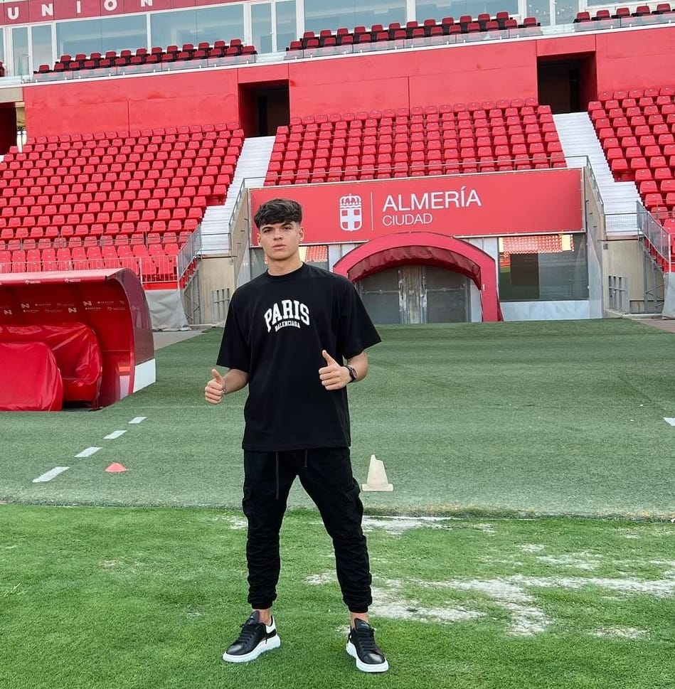 Bruno Iribarne en el Estadio Mediterráneo.