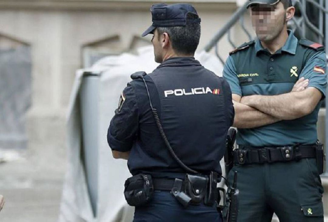 Foto de archivo con  agentes de Policia Nacional y Guardia Civil .