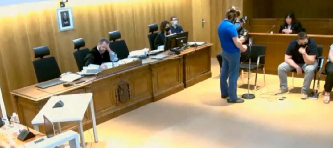 Iván Pardo durante su declaración en la Audiencia Provincial de Huesca 