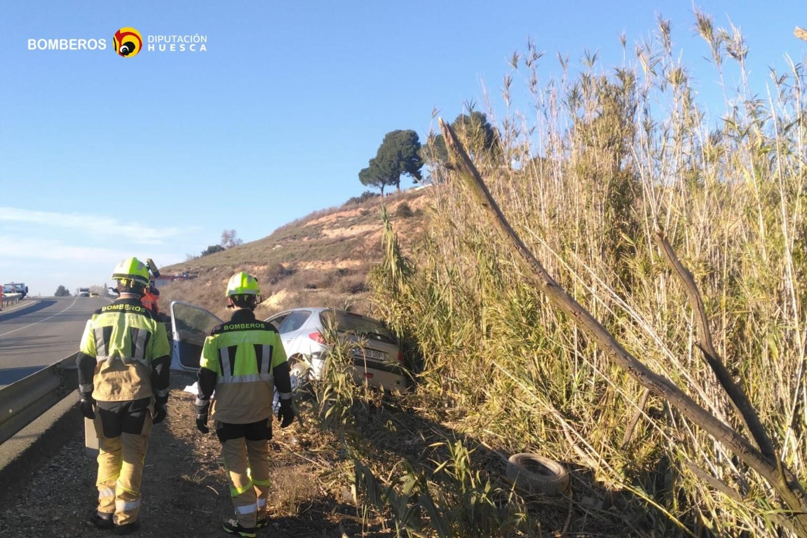 El accidente ha ocurrido en la carretera A-1234 que une Fraga con Zaidín. Foto: SPEIS de la DPH