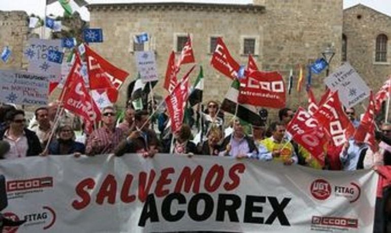 Manifestación por Acorex convocada en Mérida