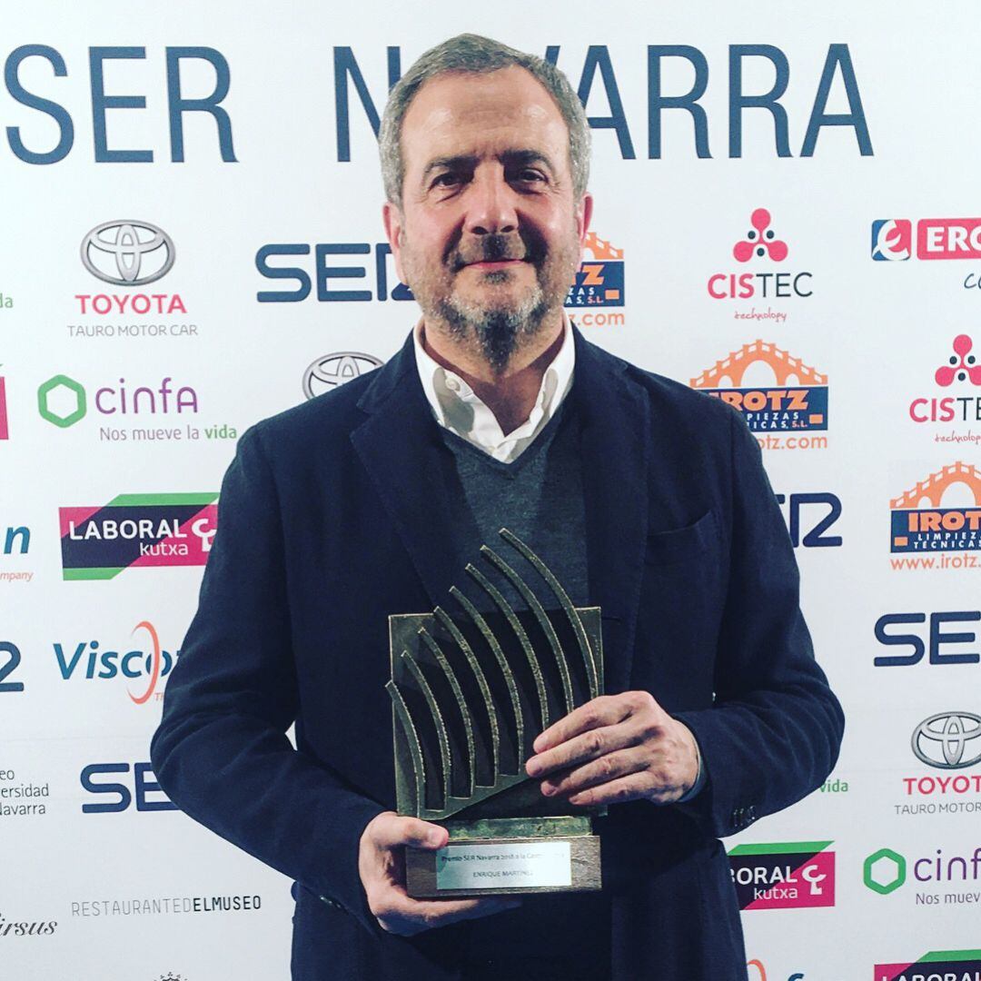 Enrique Martínez recibía también el Premio Gastronomía de los Premios SER Navarra