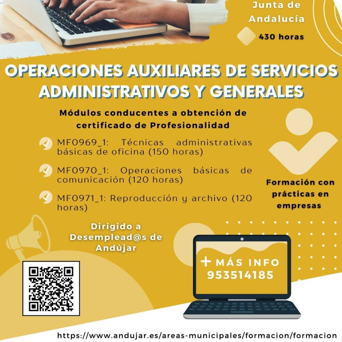 El Ayuntamiento de Andújar pone en marcha dos nuevos cursos para personas desempleadas