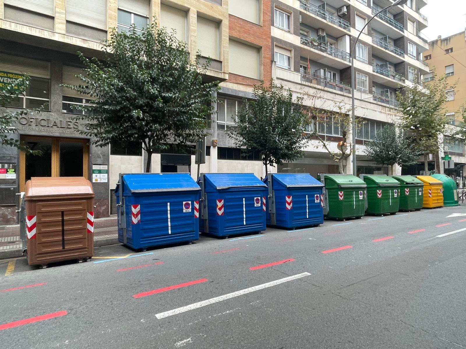 Contenedores en Avenida Portugal en Logroño