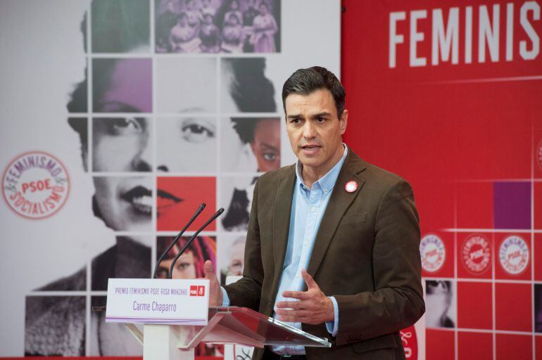 Pedro Sánchez, interviene en la jornada organizada por el PSOE &#039;Feminismo en el Socialismo&#039;.