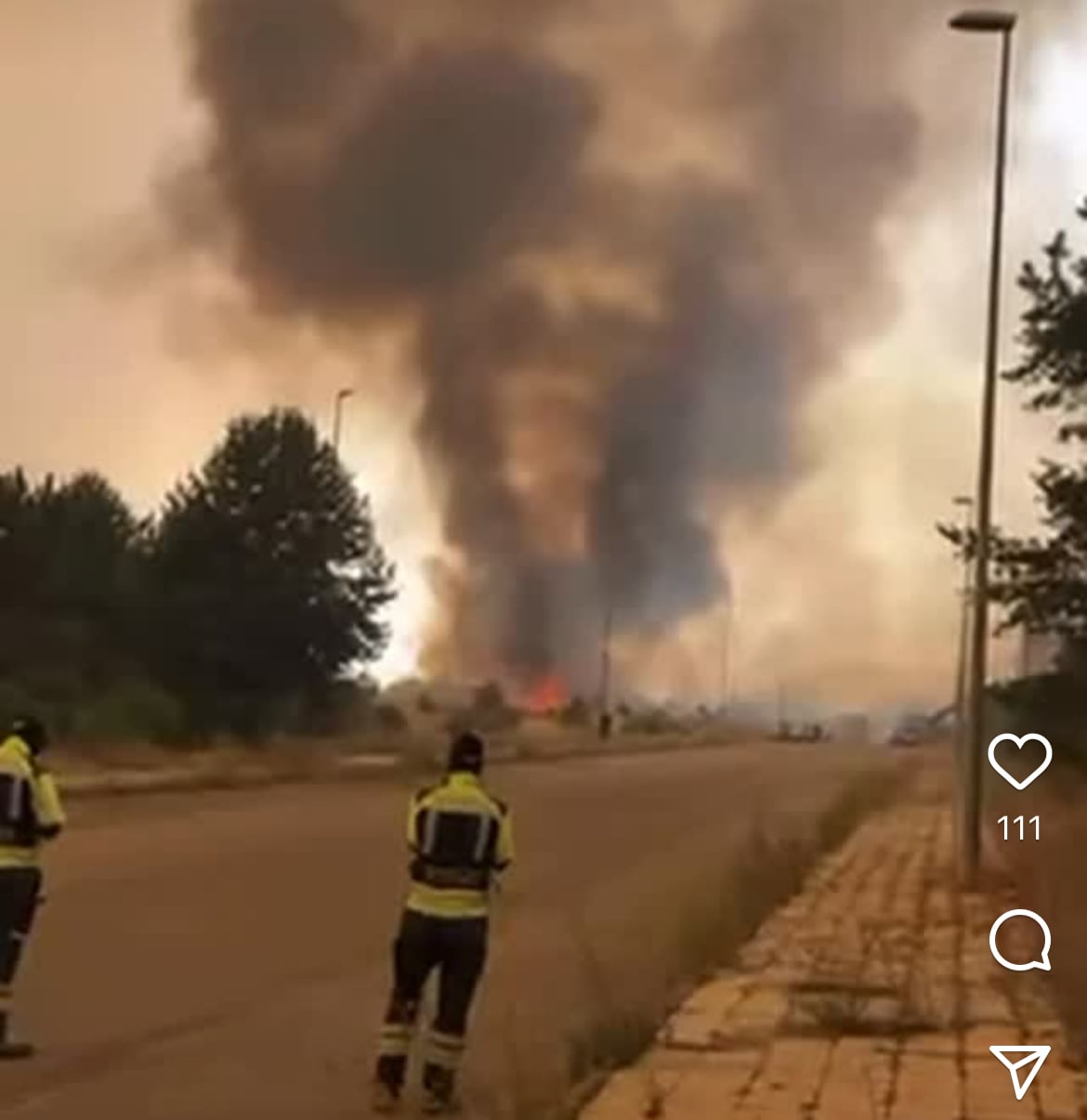 Incendio en el polígono de Guardo