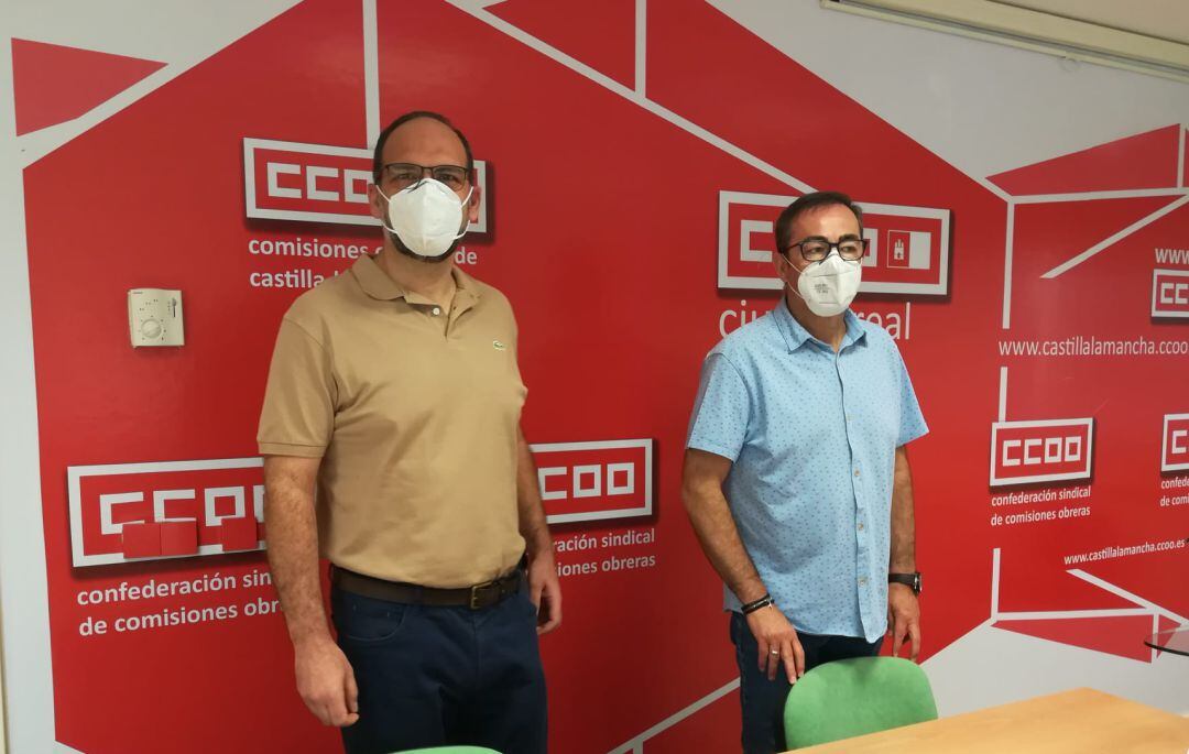 Jose Manuel Muñoz y Paco de la Rosa, secretario de CCOO en Ciudad Real y Castilla La Mancha