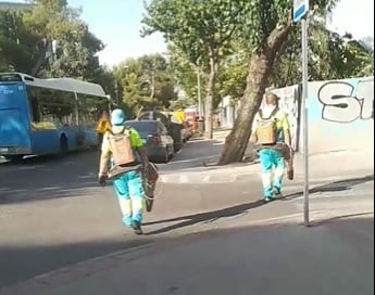 Trabajadores de la limpieza de la Comunidad de Madrid.