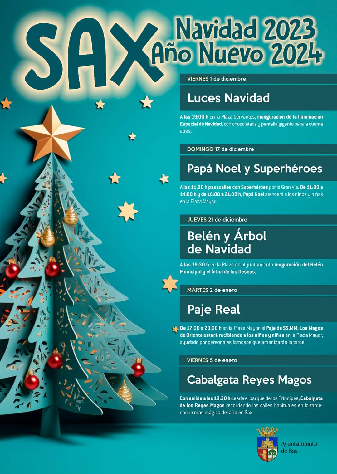 Actos de Navidad en Sax