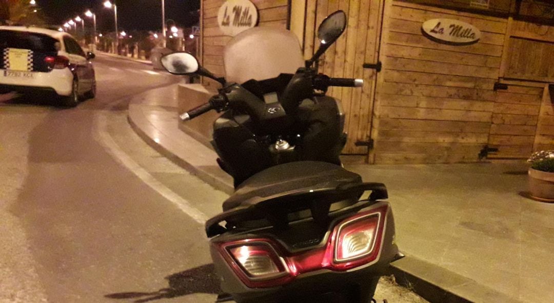 Moto del detenido por la Policia Local de Elche