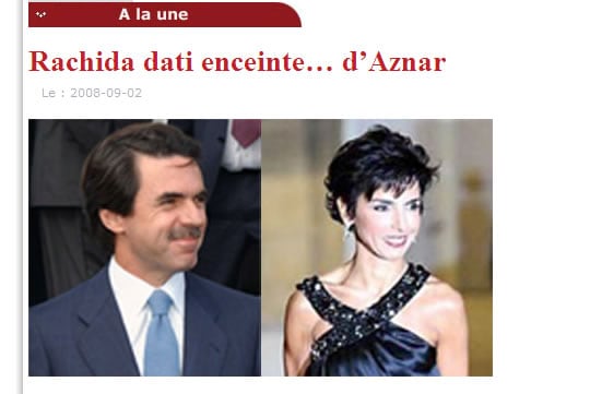 Desde el diario marroquí L&#039;Observateur no han dudado en señalar a José María Aznar como el padre del hijo que espera la ministra de Justicia francesa.