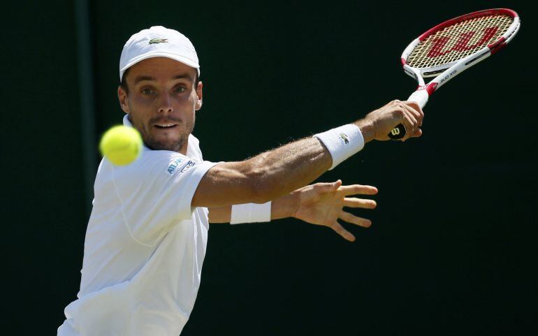 Roberto Bautista Agut en su partido ante Nikoloz Basilashvili.