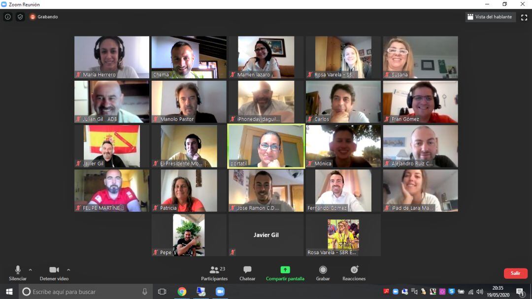 Reunión telemática del Consejo Municipal de Deportes de Elda