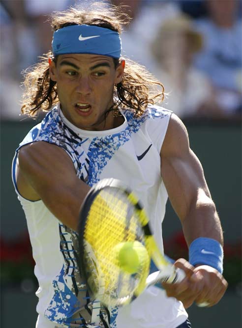 Rafa Nadal, durante el partido ante Tsonga