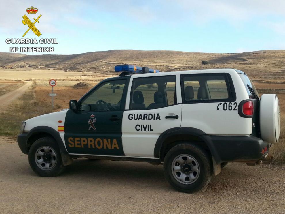 Vehículo de la Guardia Civil en Soria.