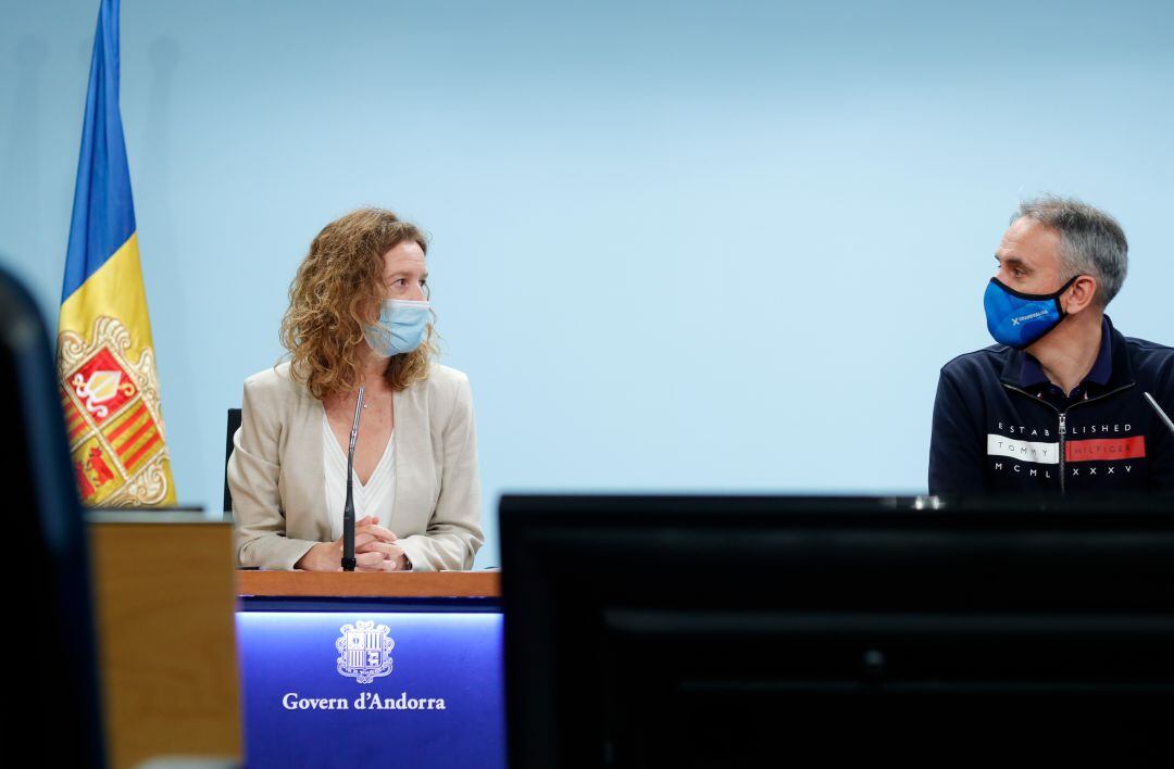 Un moment de la presentació del conveni entre el Govern i l'Andorra Esport Clúster.