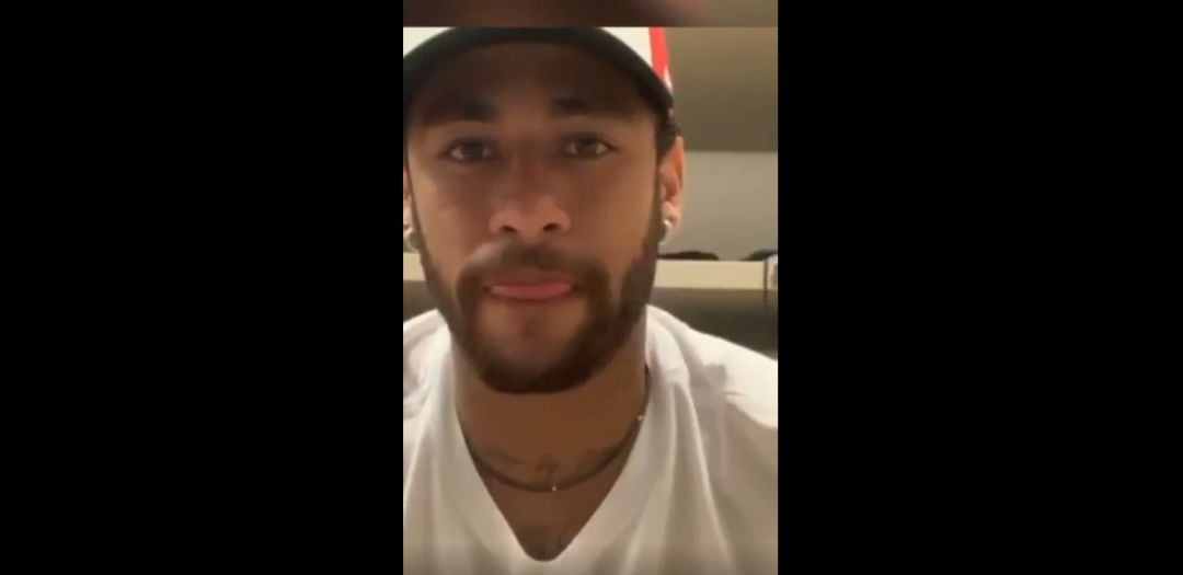 Neymar habla a sus seguidores en Instagram para explicar lo sucedido.