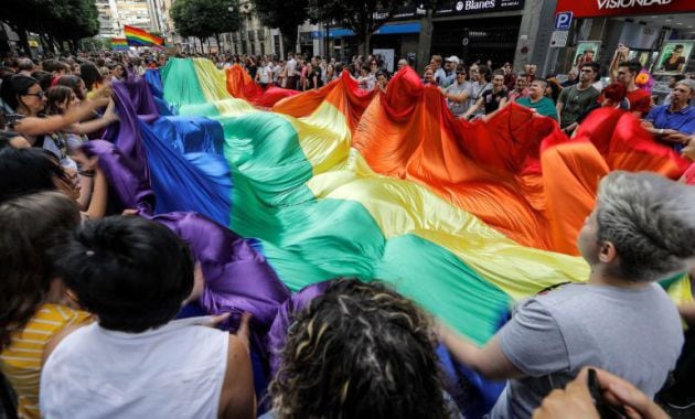 Manifestantes durante el Orgullo LGTBI