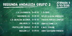 Partidos de la jornada tercera del Grupo 2 de la Segunda Andaluza.
