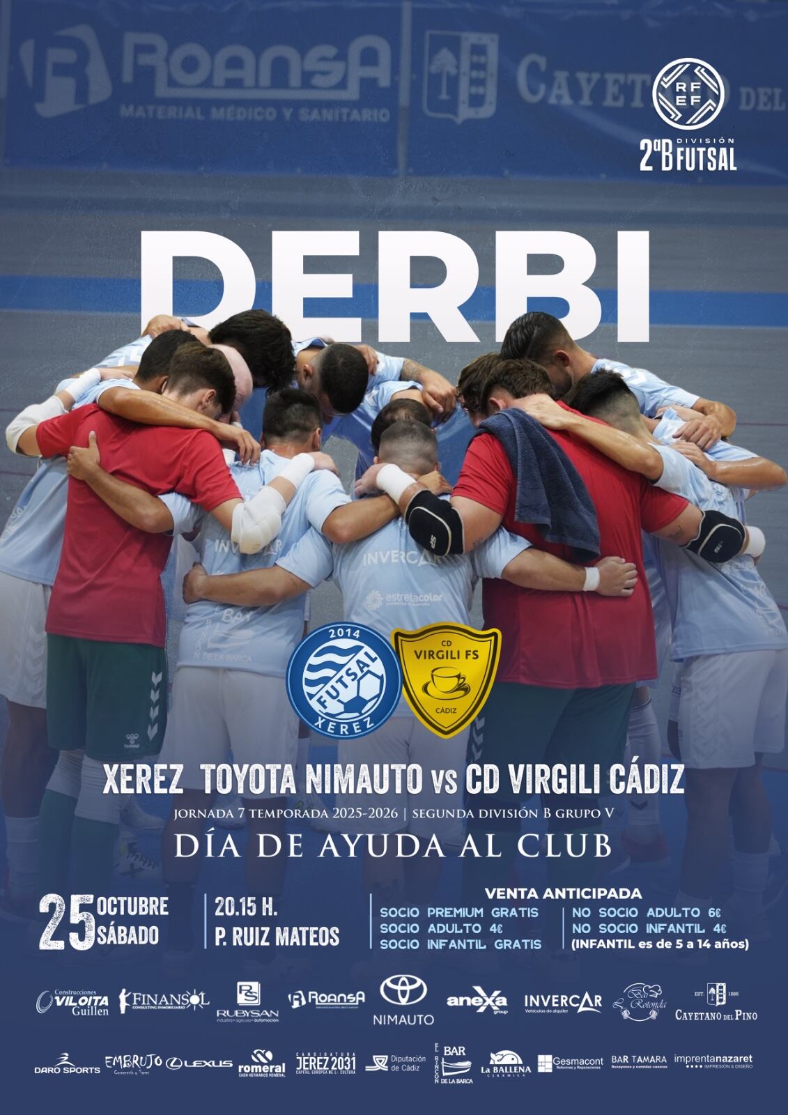 El partido ante el Virgili ha sido declarado Mediodía del club