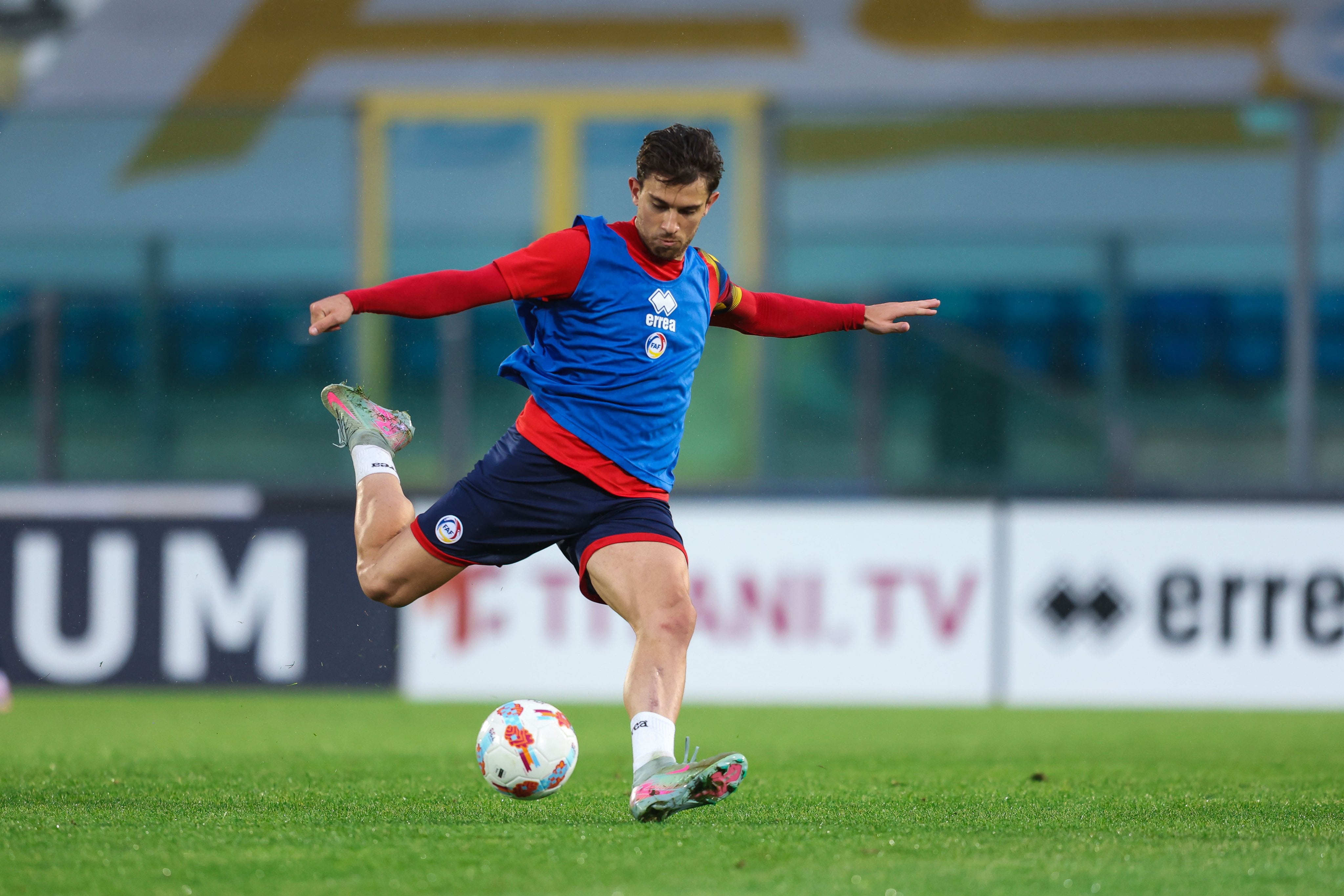 Entrenament oficial de la selecció andorrana a San Marino