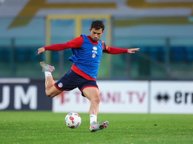 Entrenament oficial de la selecció andorrana a San Marino