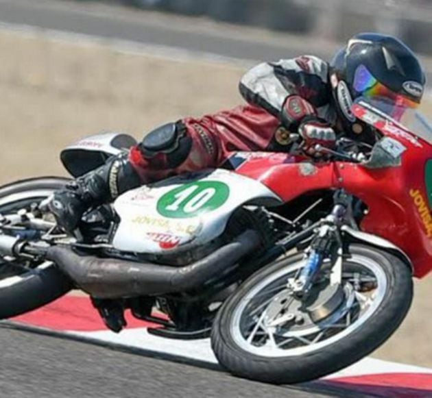 Gregorio Cañizares &#039;Cañi&#039; en su Bultaco