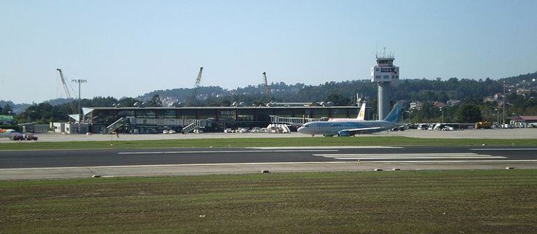 Aeropuerto de Vigo, durante el despegue de uno de los vuelos comerciales 