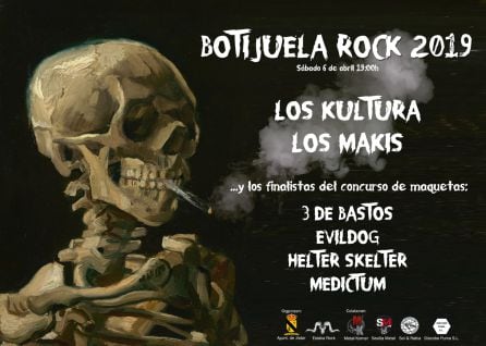 Cartel anunciador del Botijuela Rock 2.019, que tendrá lugar el próximo sábado, en el Auditorio de Palomares