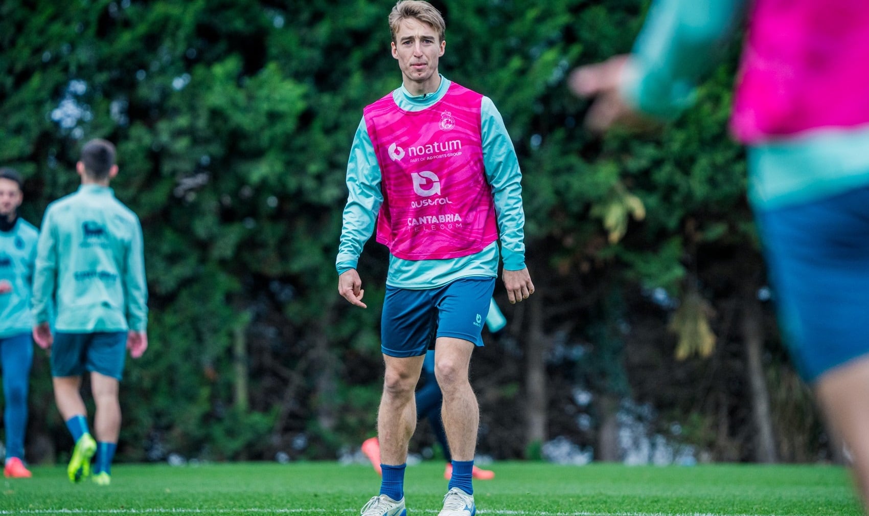 Castro, durante el último entrenamiento del Racing.