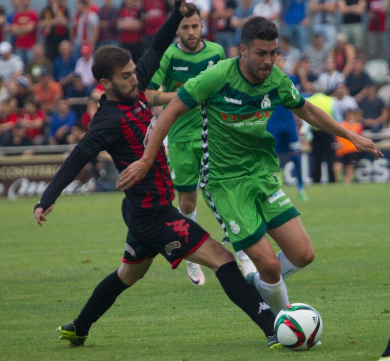 Dani Rodríguez en la eliminatoria frente al Reus