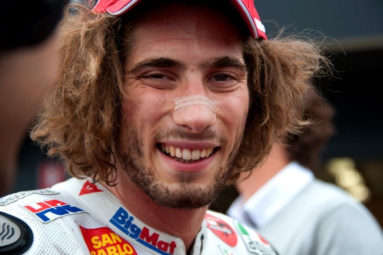 El italiano Marco Simoncelli, falleccido en el GP de Malasia de 2011.