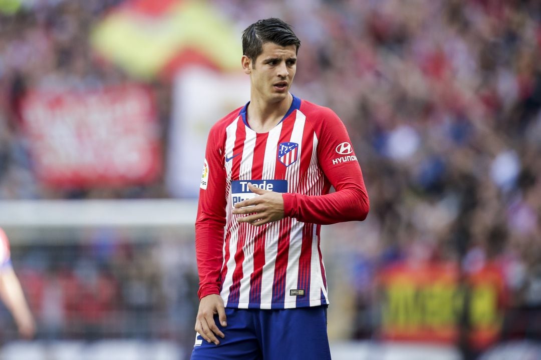 Álvaro Morata, durante un partido de La Liga con el Atlético de Madrid