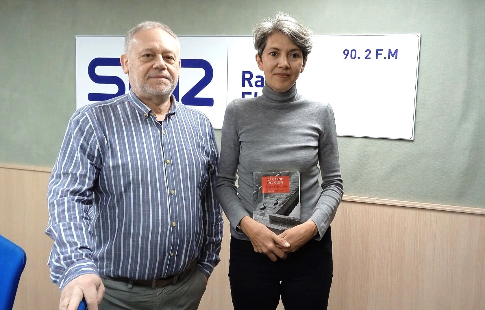 Juan Vera, presidente de la Asociación Cultural Farfanías, y Teresa Cardona.