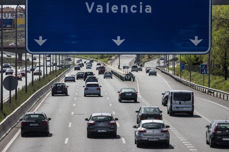 Vista del tráfico en la entrada a València de la A-3