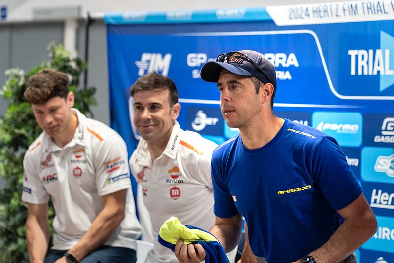 Els tres primers classificats de la general: Gabriel Marcelli, Toni Bou i Adam Raga, d'esquerra a dreta.