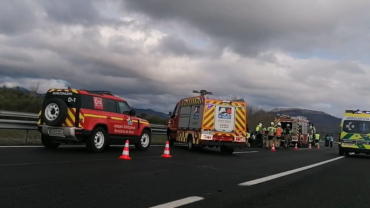 Un fallecido en un accidente de tráfico en la A-1 en Agurain