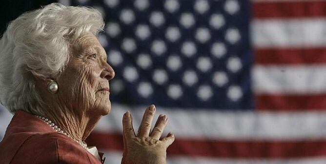 La ex primera dama de Estados Unidos, Barbara Bush.