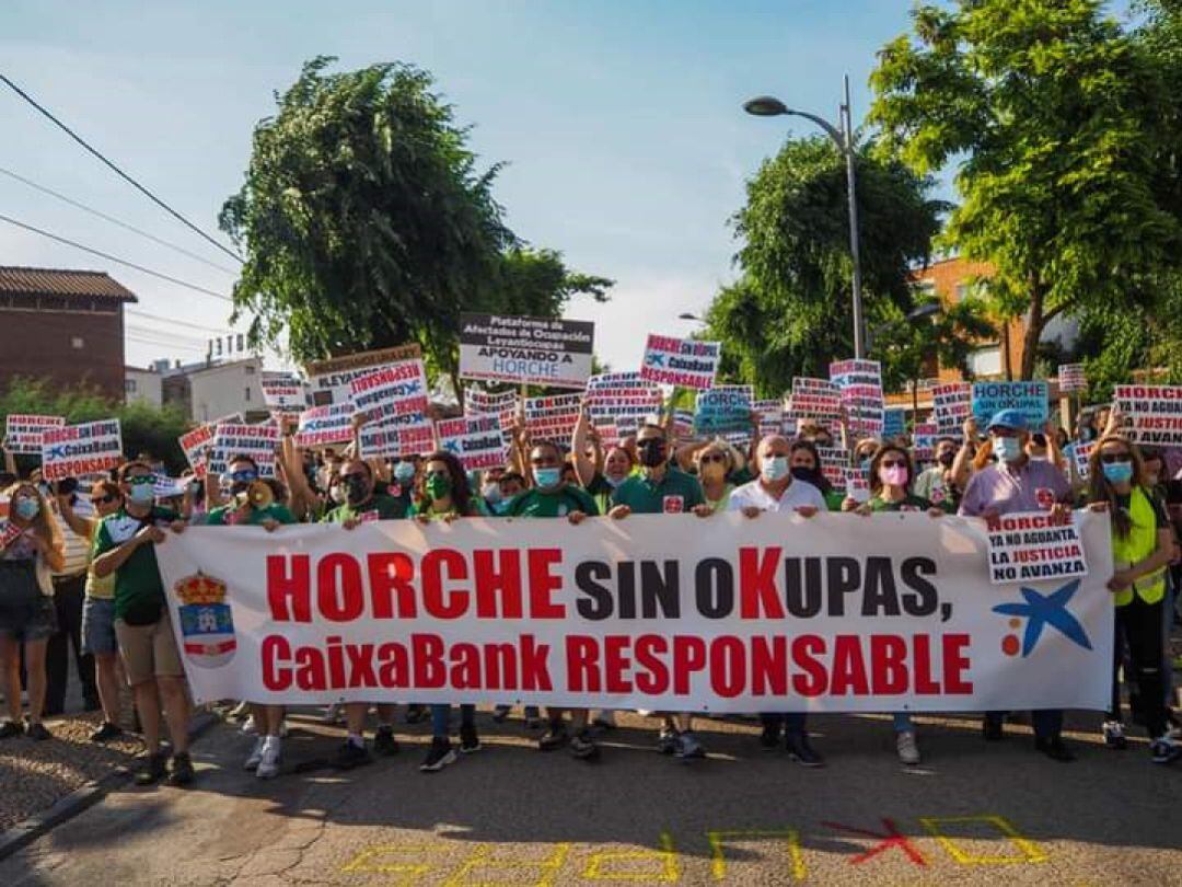 Cabecera manifestación Horche