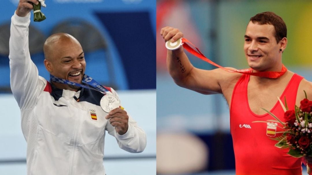 Ray Zapata, medalla de plata en Tokio 2020, y Gervasio Deferr, medalla de plata en Pekín 2008.