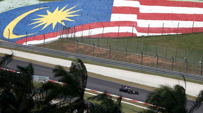 Fernando Alonso, en los libres de Malasia.